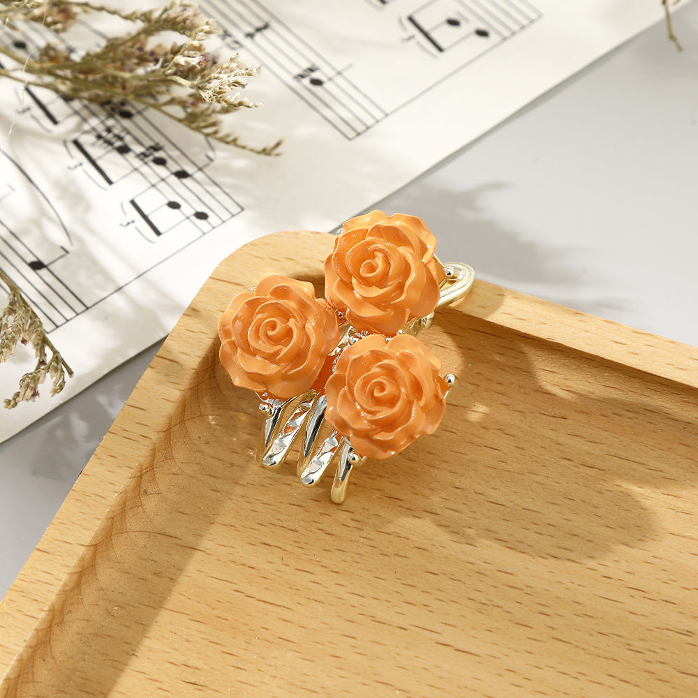 【Awaytr】CD1641 rose alloy hair clip