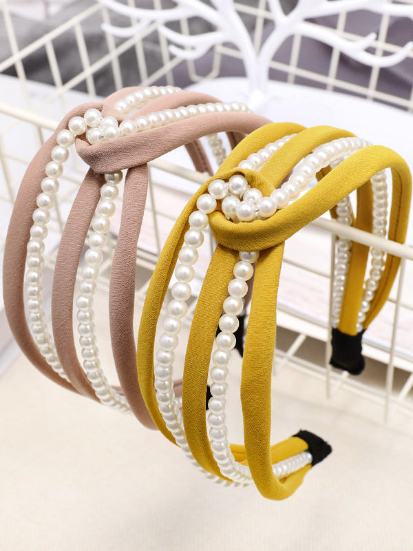 Knot Pearl Tiara Wide Headband｜Awaytr®