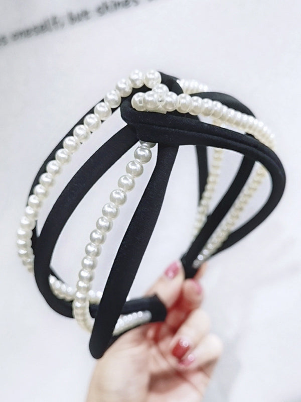 Knot Pearl Tiara Wide Headband｜Awaytr®