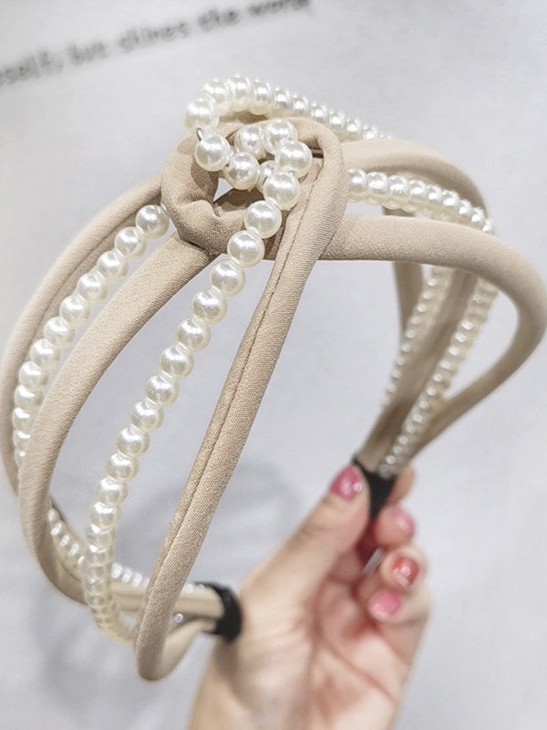 Knot Pearl Tiara Wide Headband｜Awaytr®