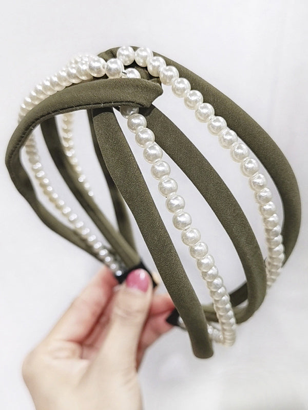 Knot Pearl Tiara Wide Headband｜Awaytr®