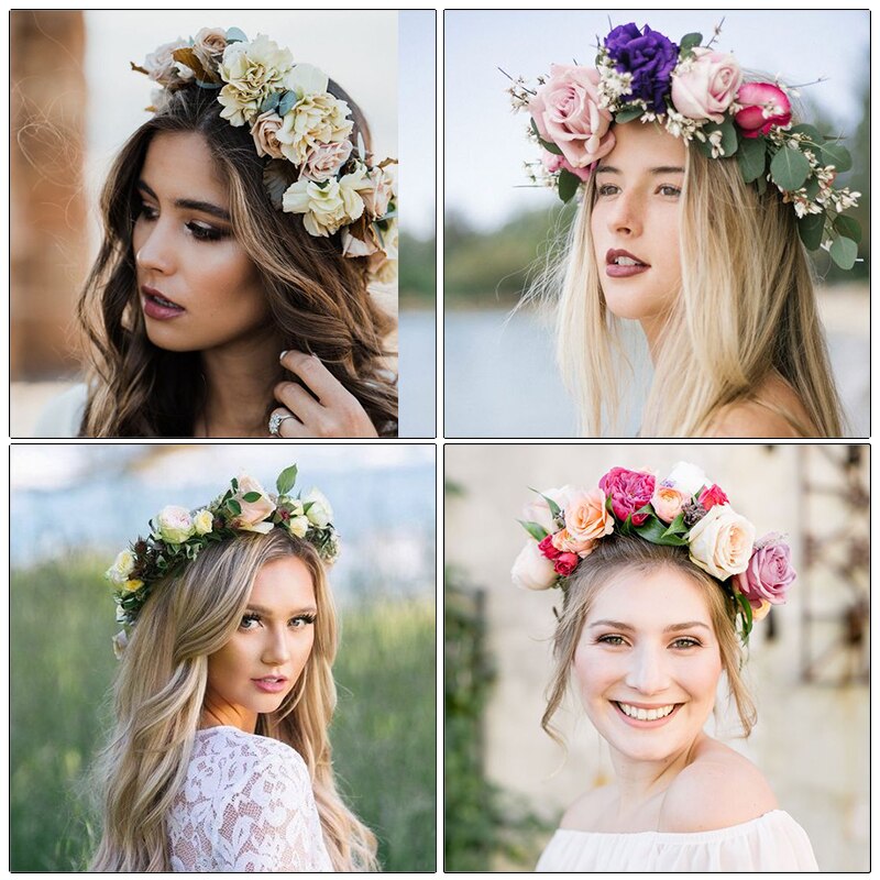 Faux Flower Crowns Wreath｜Awaytr®