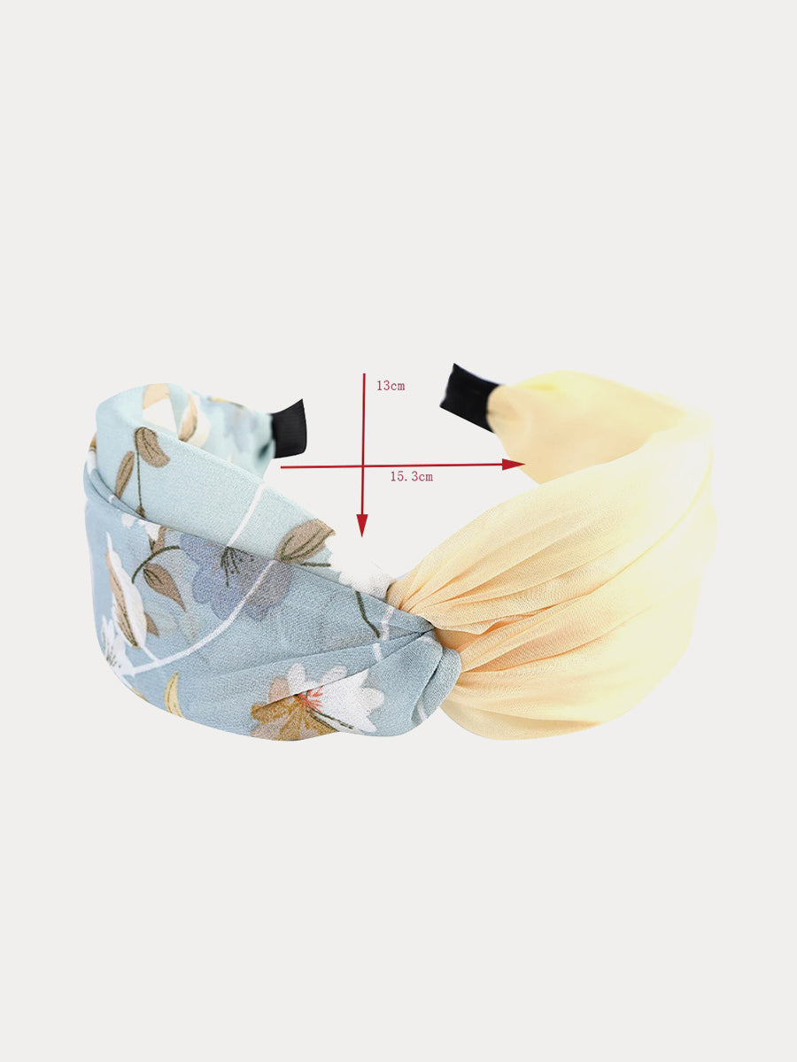 Floral Cross Top Knot Headband｜Awaytr®