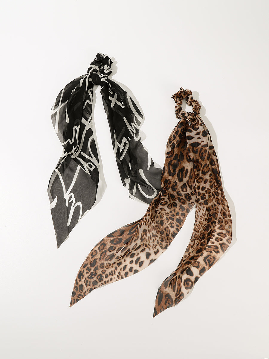 Leopard Pattern Hair Ties -2 Pcs｜Awaytr®