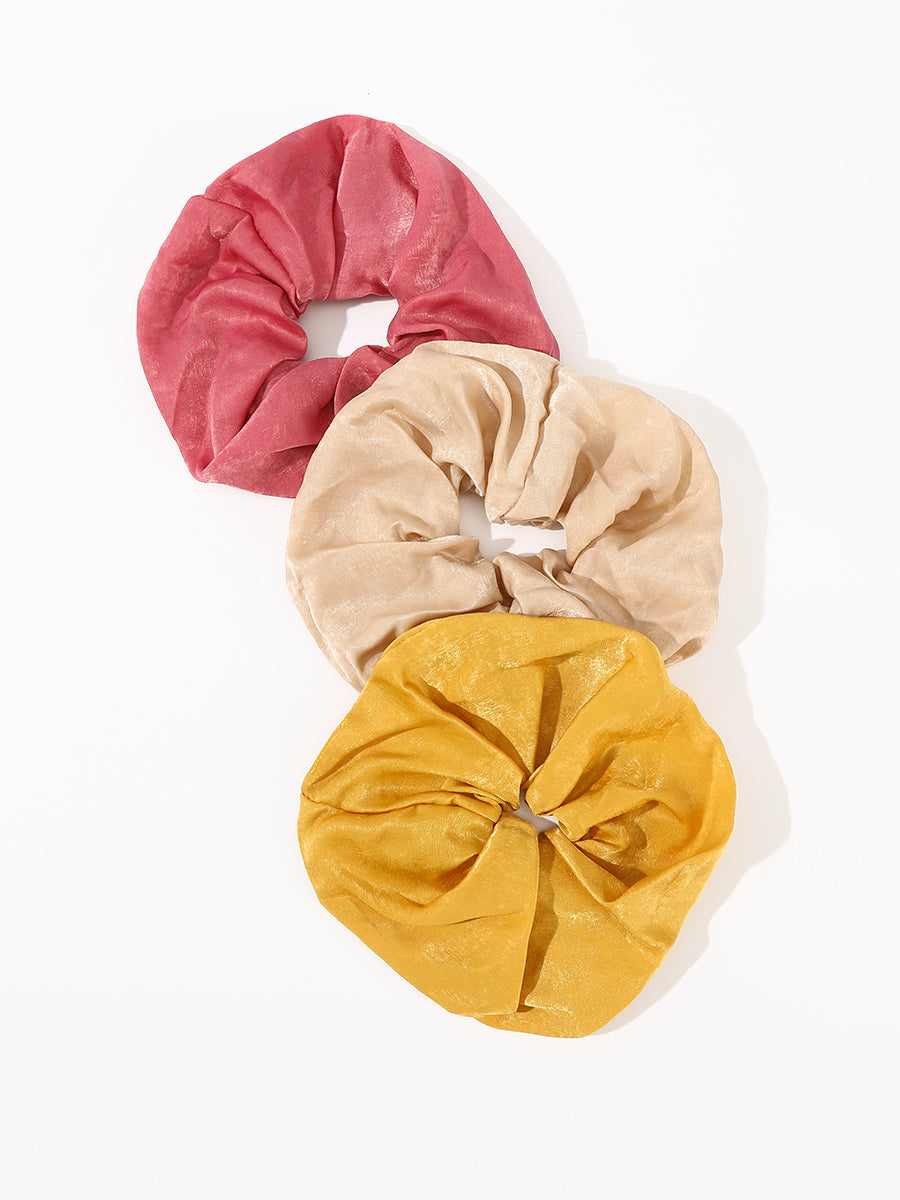 Velvet Solid Color Scrunchies (3 Pcs)｜Awaytr®