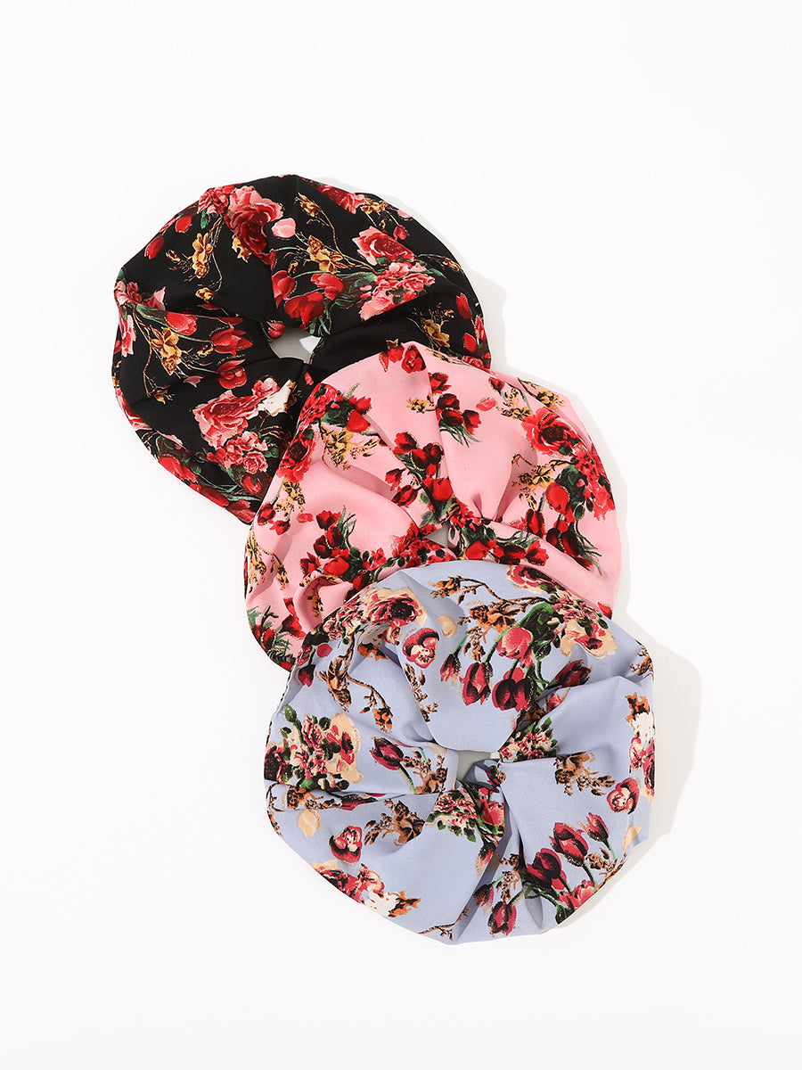 Floral Print Scrunchie (3 Pcs)｜Awaytr®