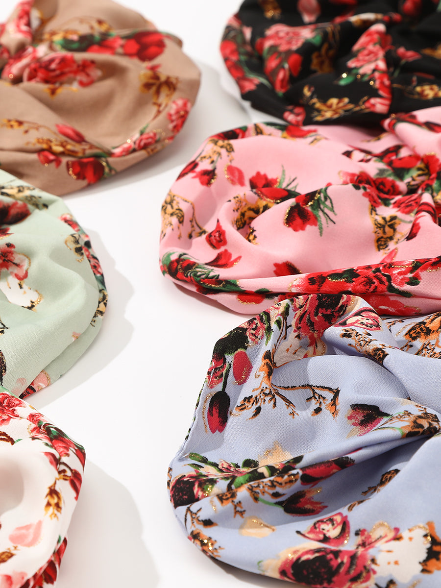 Floral Print Scrunchie (3 Pcs)｜Awaytr®