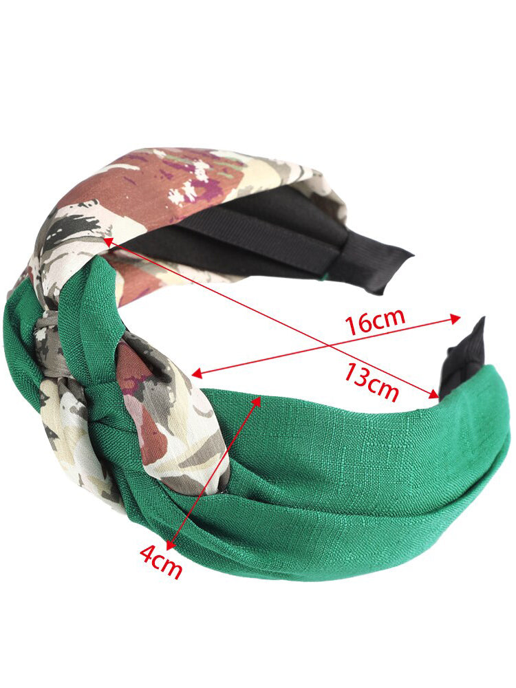 Retro Floral Cross-Knotted Wide-Brimmed Hair Band｜Awaytr®