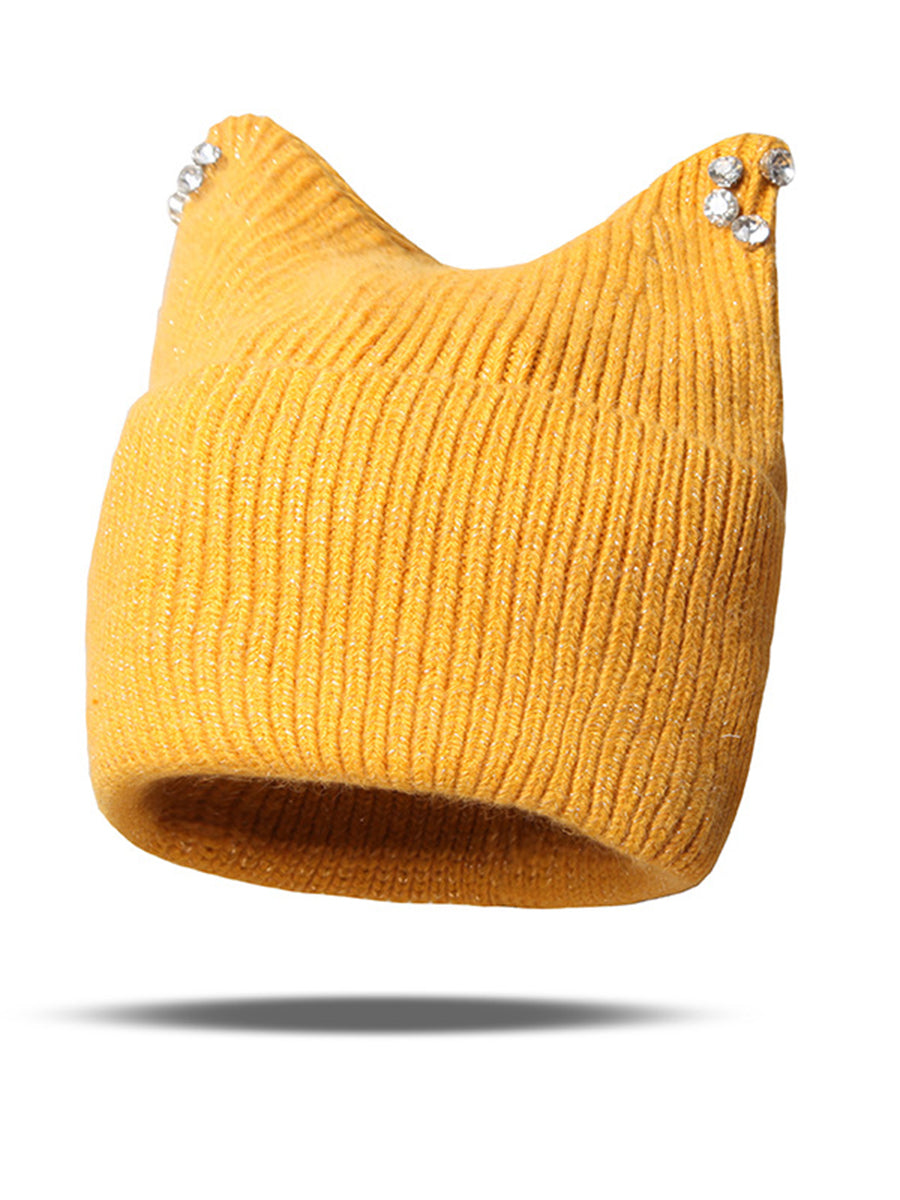 Autumn And Winter Knitted Diamond Hat｜Awaytr®