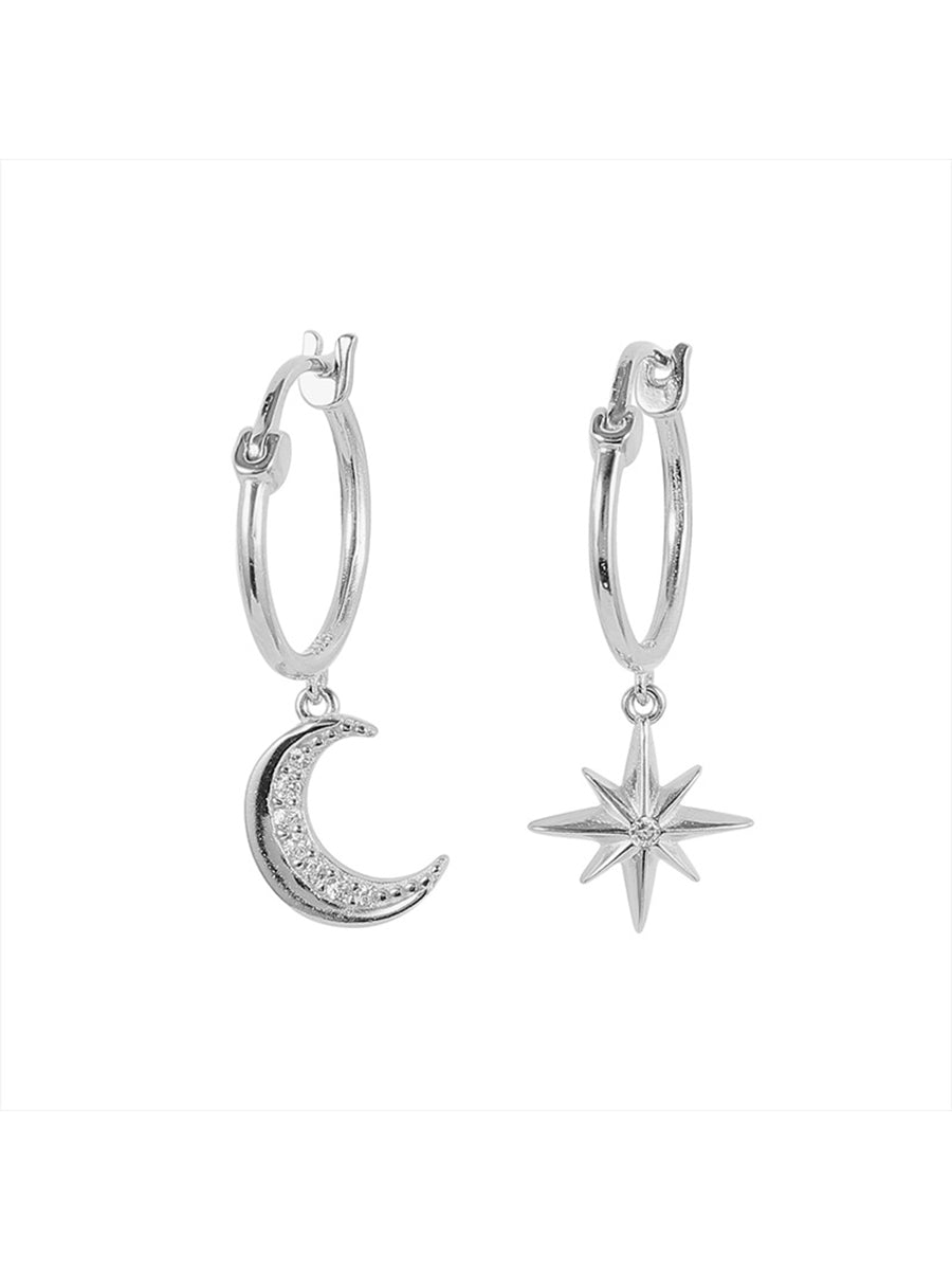 Stars Moon Pendant Earrings｜Awaytr®