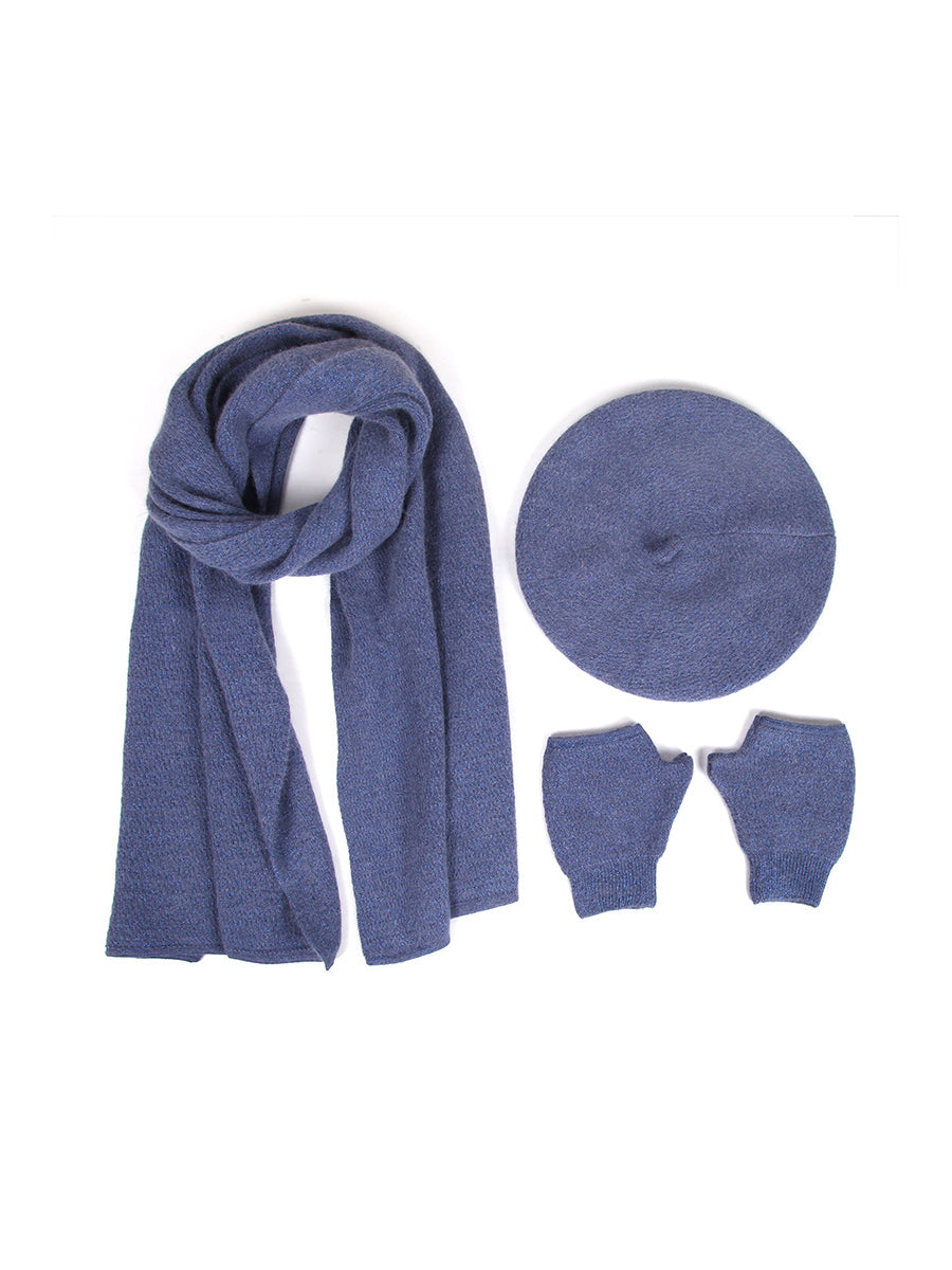 3 IN 1 Solid Color Hats Scarves Gloves｜Awaytr®