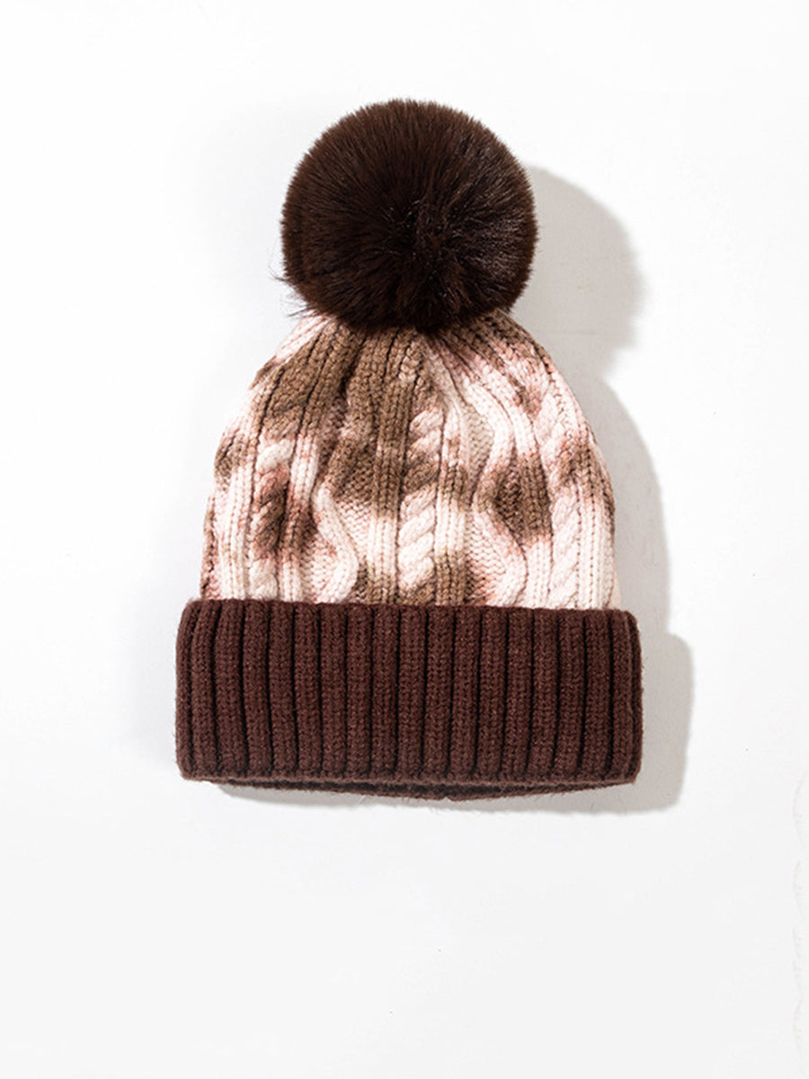 Ear Protection Warm Knitted Wool Ball Tie-dye Hat｜Awaytr®