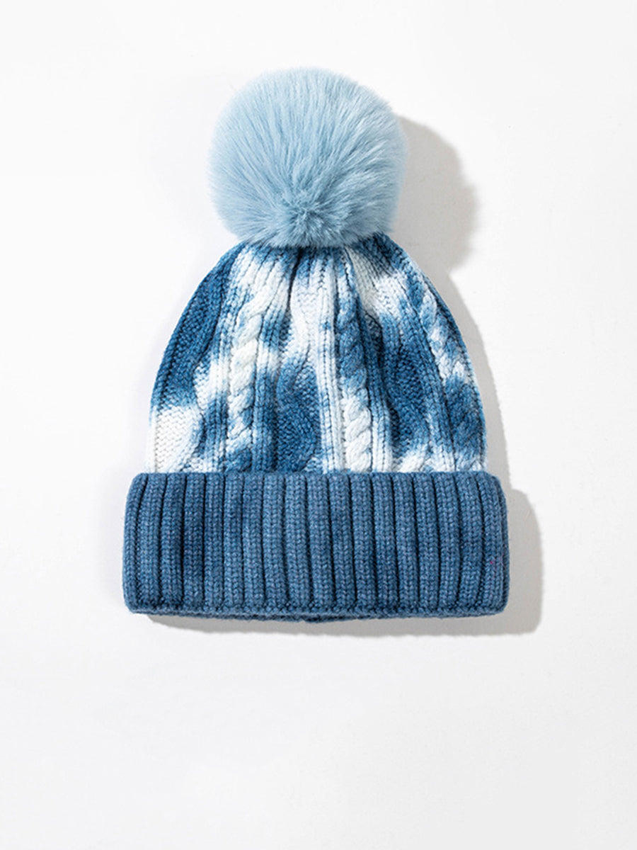 Ear Protection Warm Knitted Wool Ball Tie-dye Hat｜Awaytr®