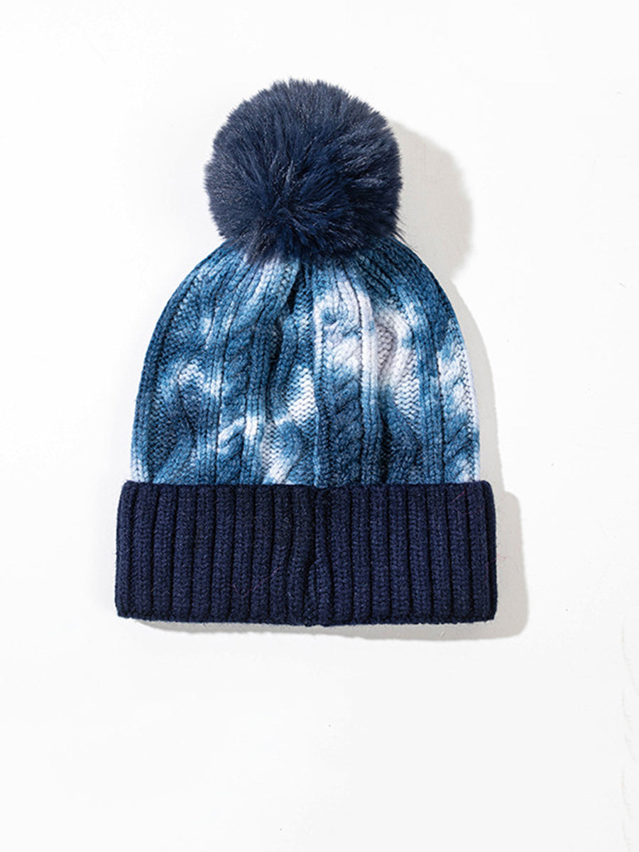 Ear Protection Warm Knitted Wool Ball Tie-dye Hat｜Awaytr®