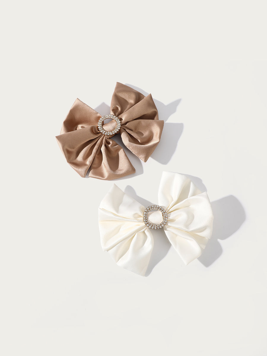 Round Bow Tie Hair Barrette｜Awaytr®