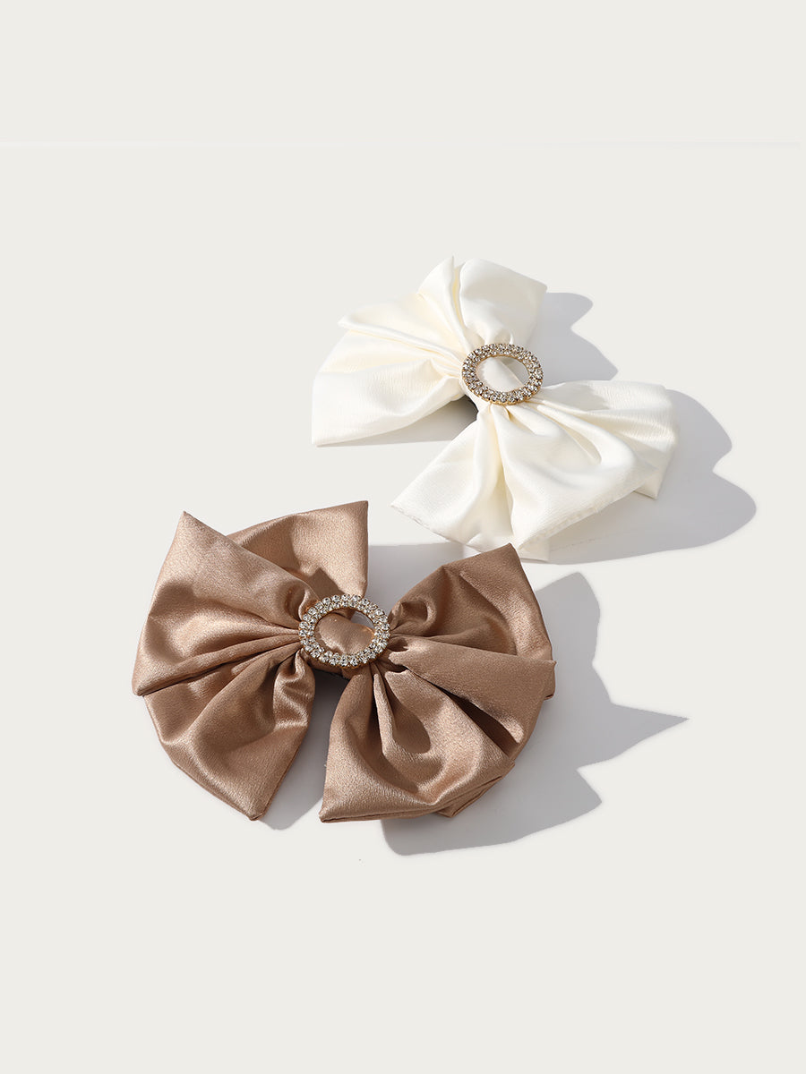 Round Bow Tie Hair Barrette｜Awaytr®