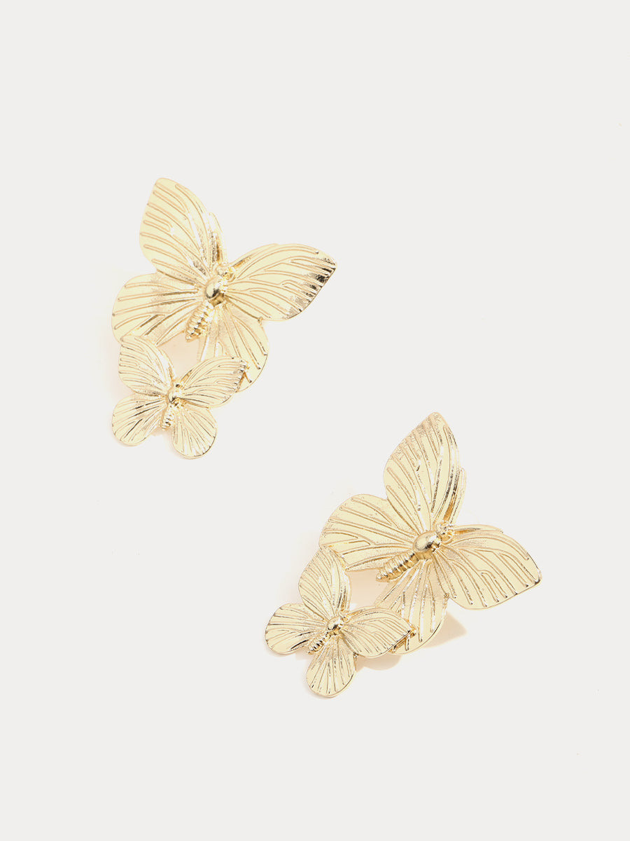 Gold Butterflies Earrings｜Awaytr®