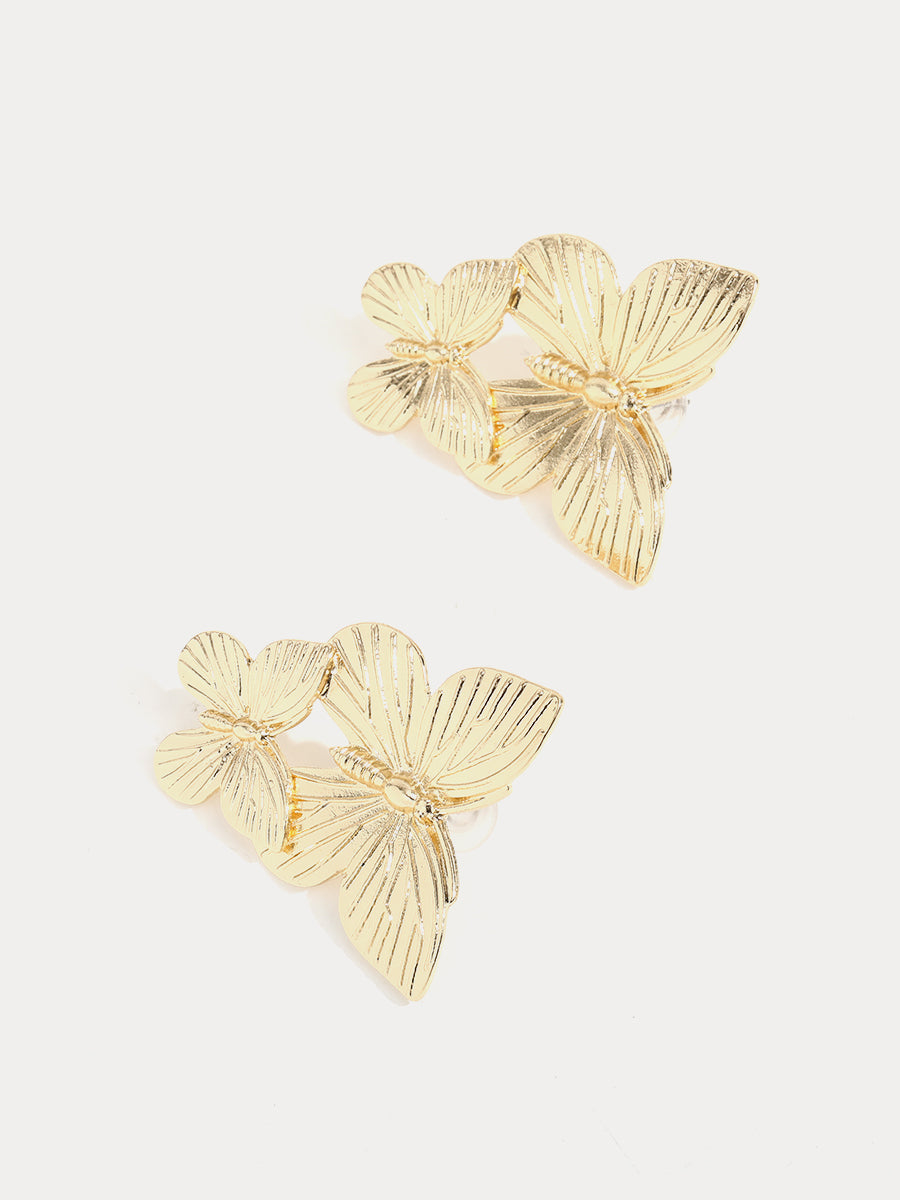 Gold Butterflies Earrings｜Awaytr®