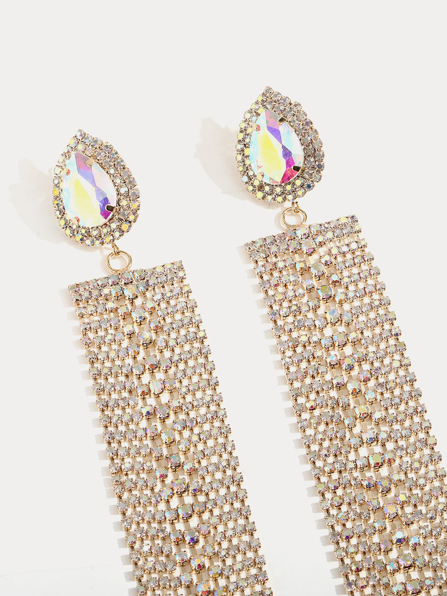 Rhinestone Tassel Earrings｜Awaytr®