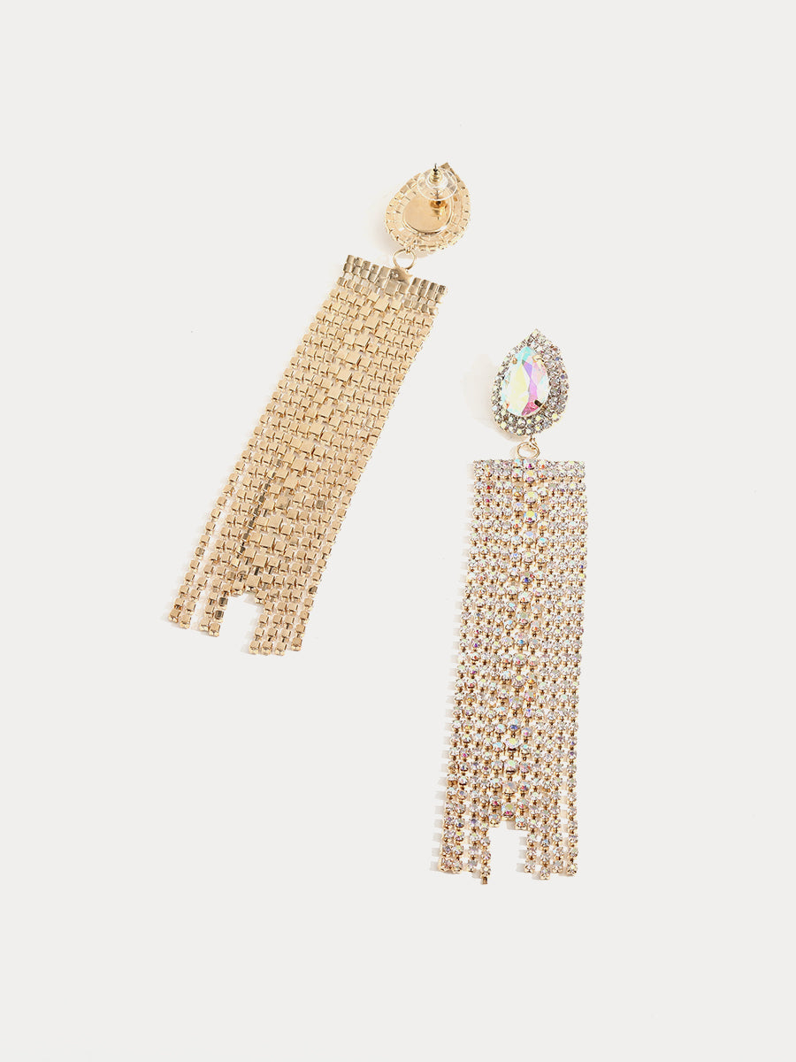 Rhinestone Tassel Earrings｜Awaytr®