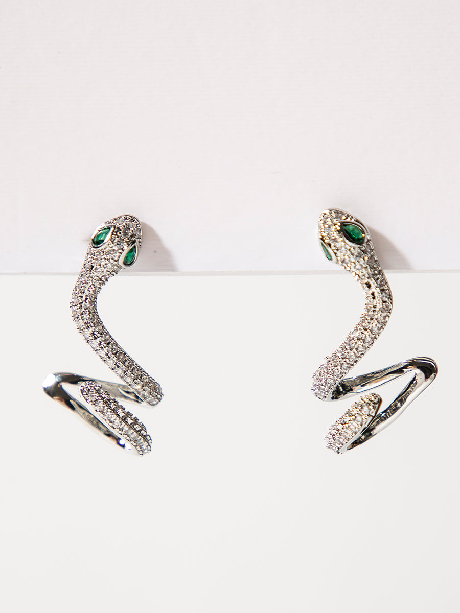 Serpentine Zircon Earrings｜Awaytr®