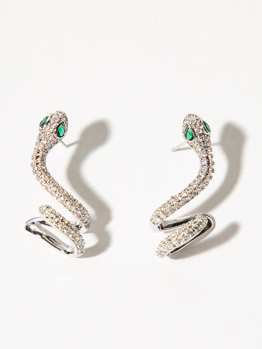 Serpentine Zircon Earrings｜Awaytr®