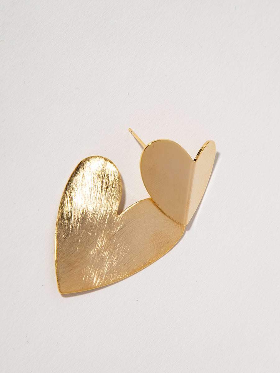 Folding Glossy Love Earrings｜Awaytr®