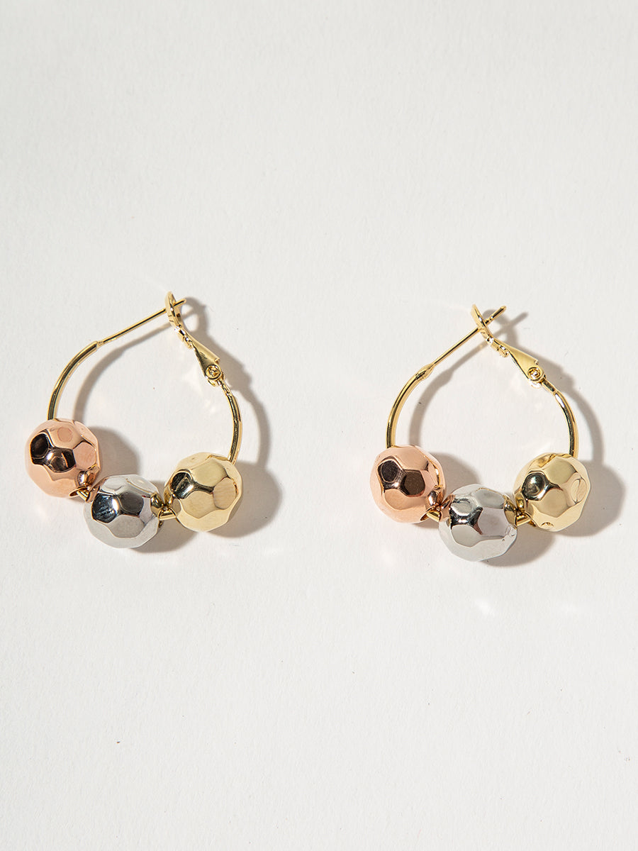 Three-Color Ball Earrings｜Awaytr®