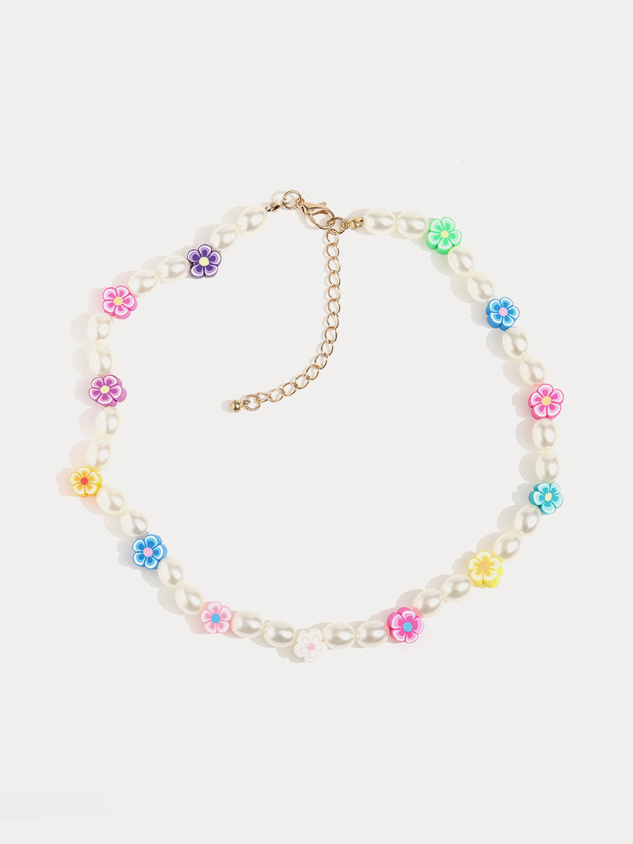 Pearl Floral Necklace｜Awaytr®