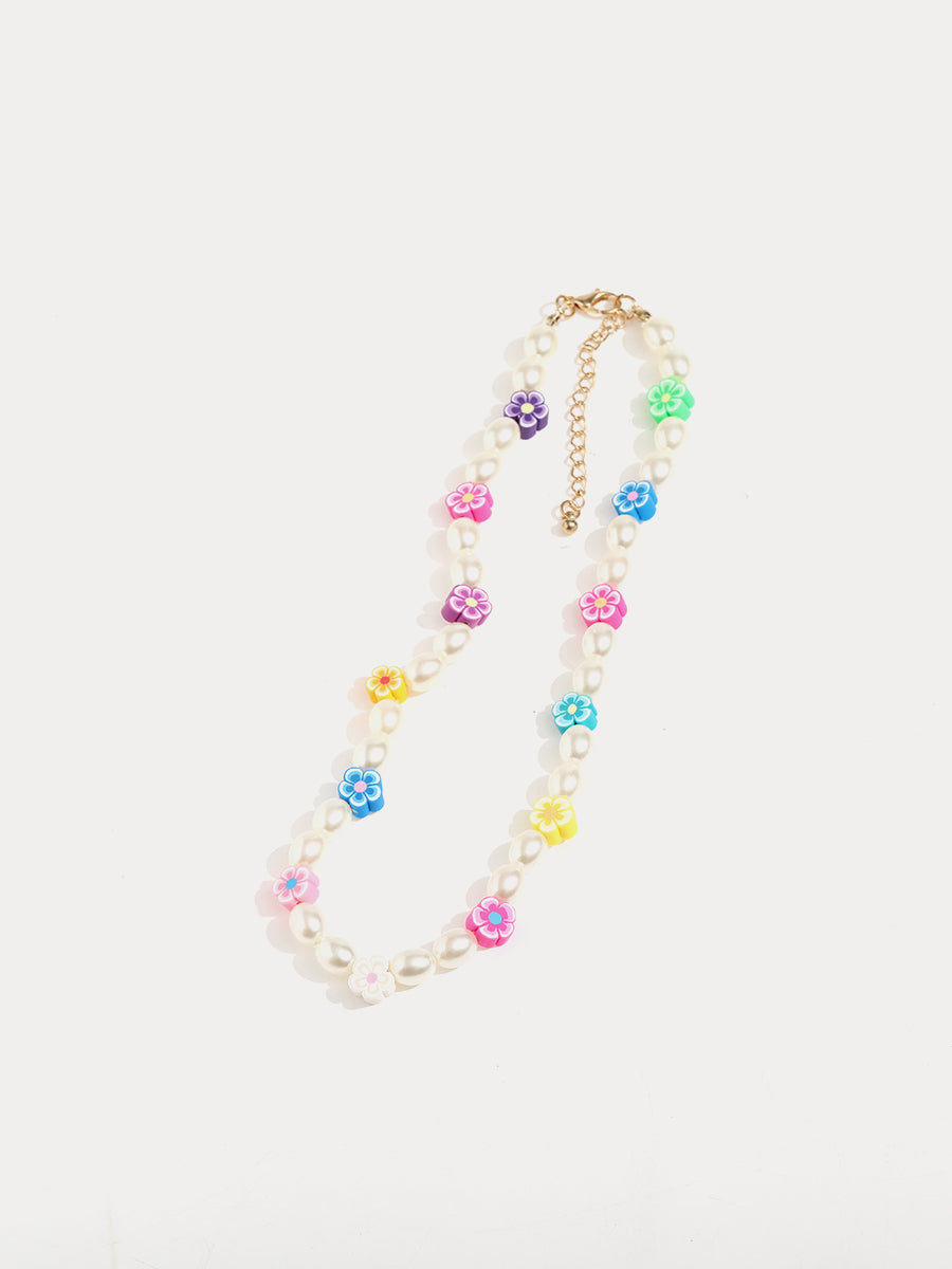 Pearl Floral Necklace｜Awaytr®