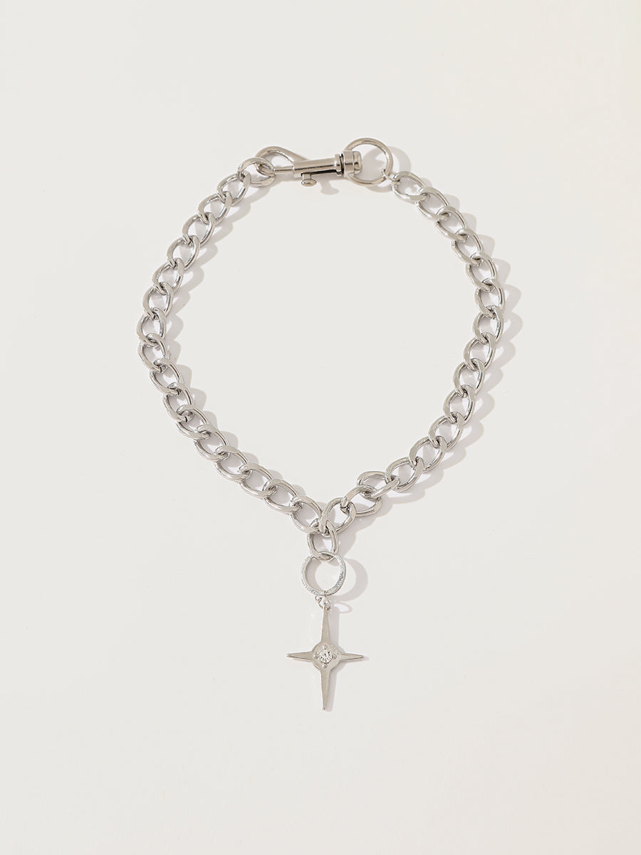 Cross Silver Clavicle Chain｜Awaytr®