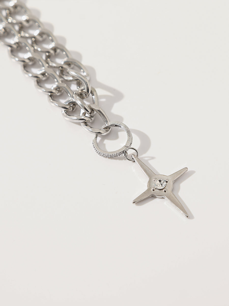 Cross Silver Clavicle Chain｜Awaytr®