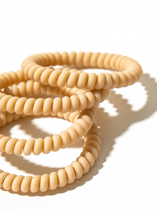 Cream Telephone Hair Ties｜Awaytr®