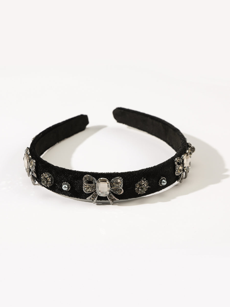 Black Crystal Bowknot Headband｜Awaytr®