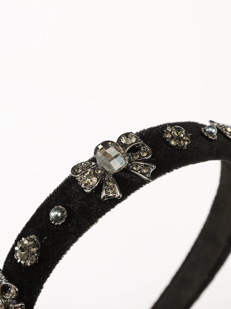 Black Crystal Bowknot Headband｜Awaytr®