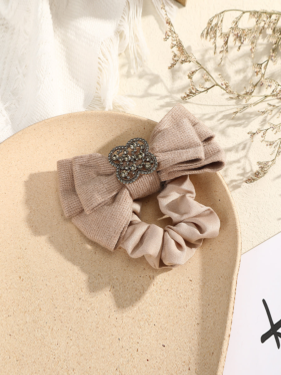 Diamond-Studded Four-Leaves Scrunchies｜Awaytr®