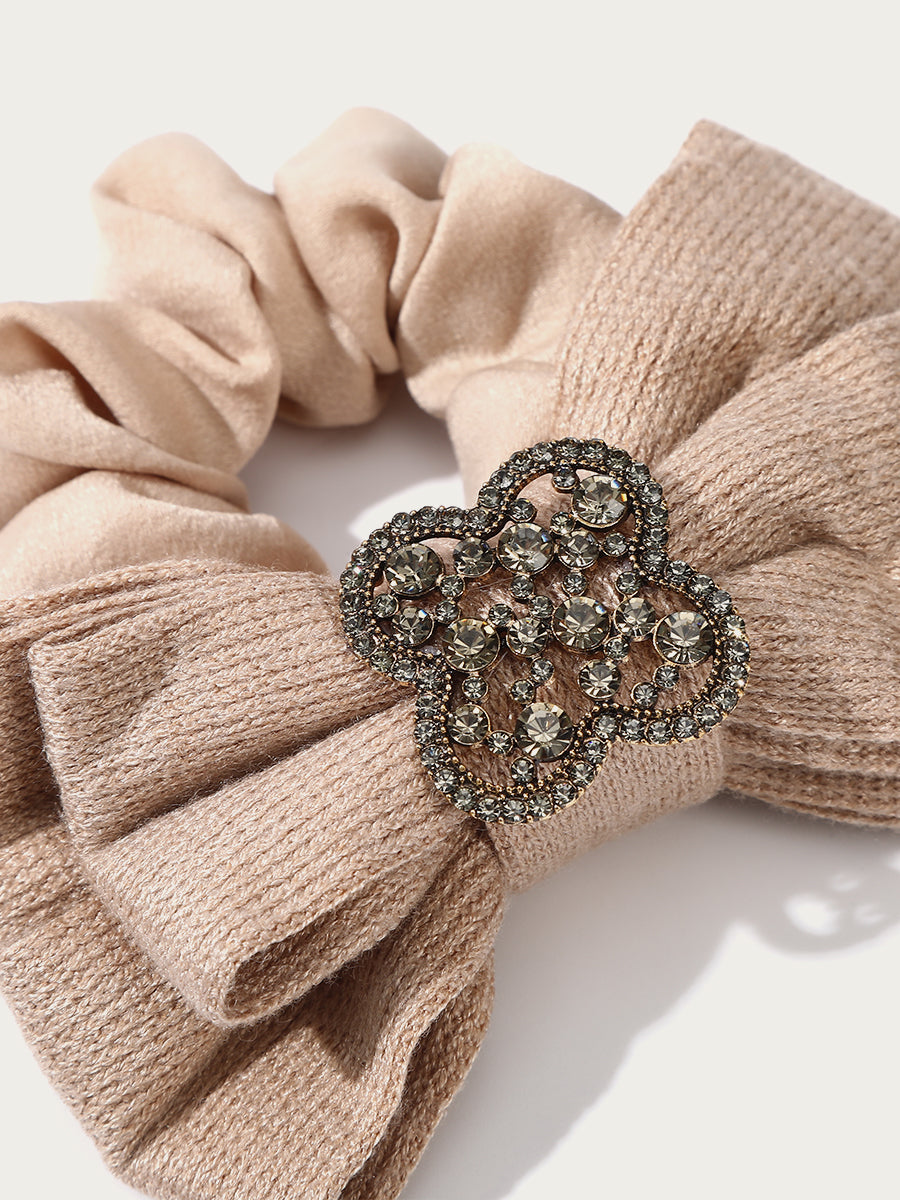 Diamond-Studded Four-Leaves Scrunchies｜Awaytr®