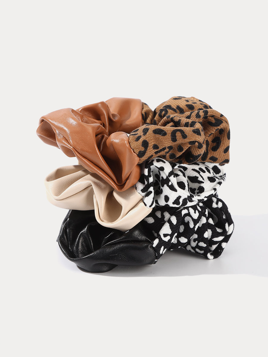 Vintage Leopard Print Scrunchies Set-3Pcs｜Awaytr®