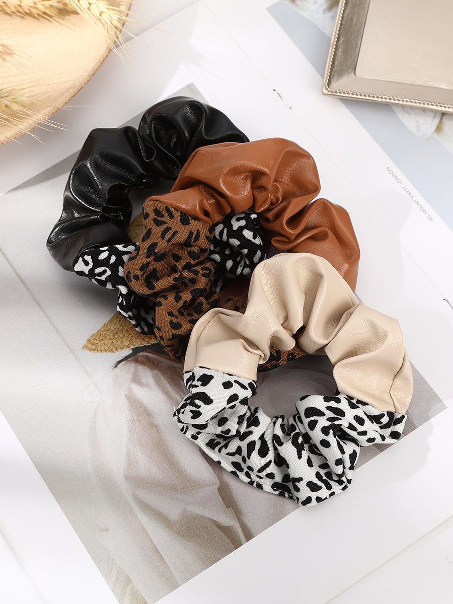 Vintage Leopard Print Scrunchies Set-3Pcs｜Awaytr®