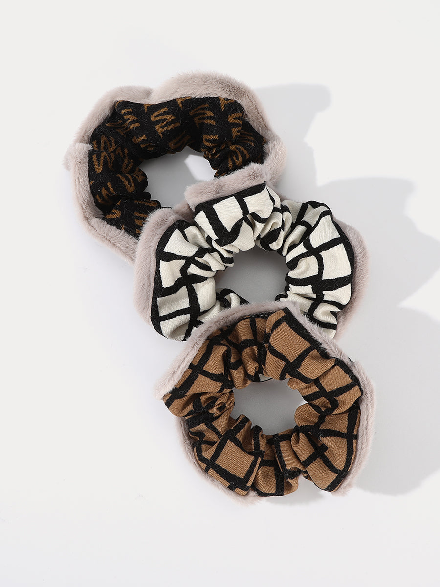 Vintage Leopard Print Scrunchies Set-3Pcs｜Awaytr®