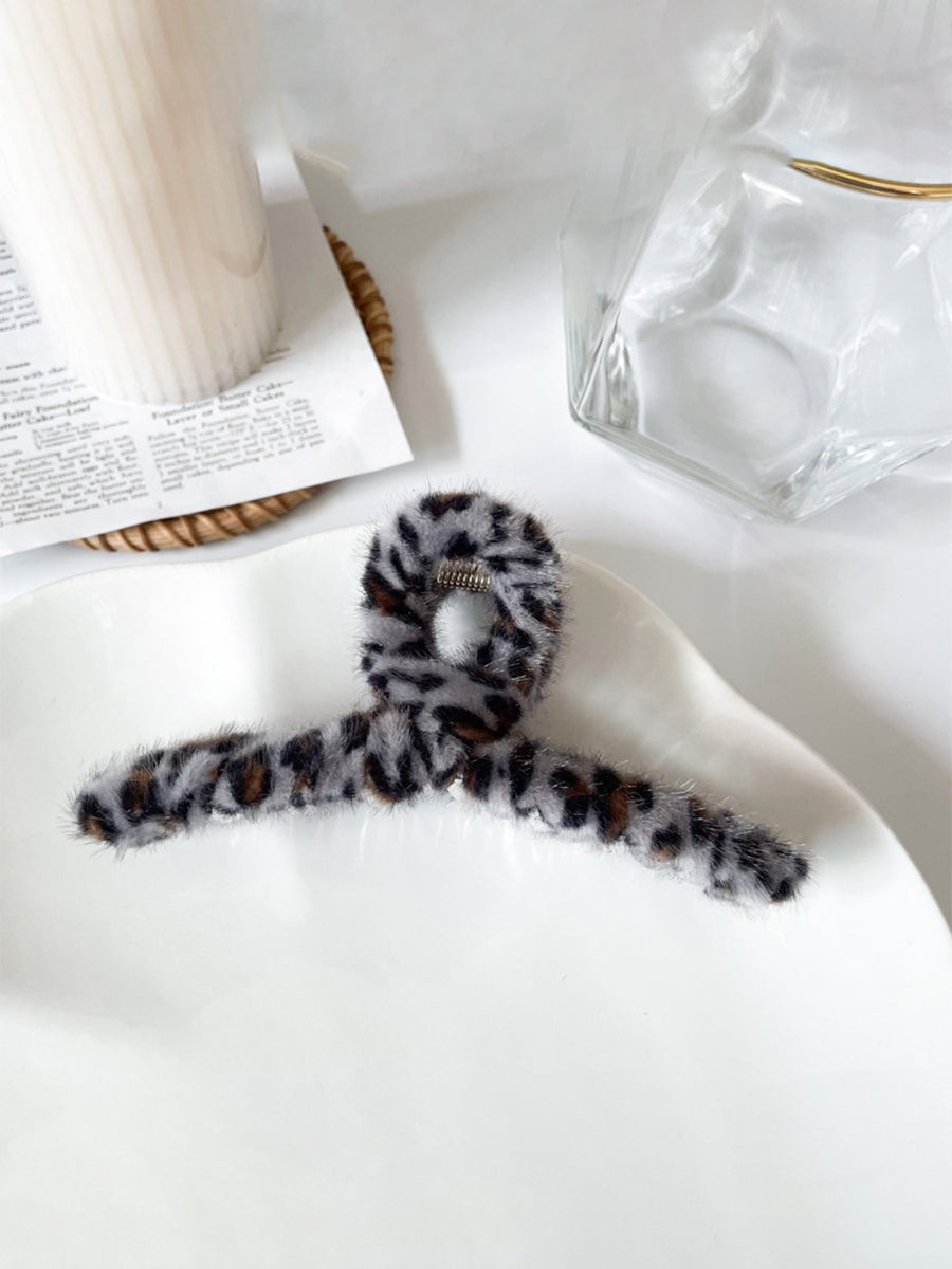 Elegant Plush Leopard Claw Clip｜Awaytr®