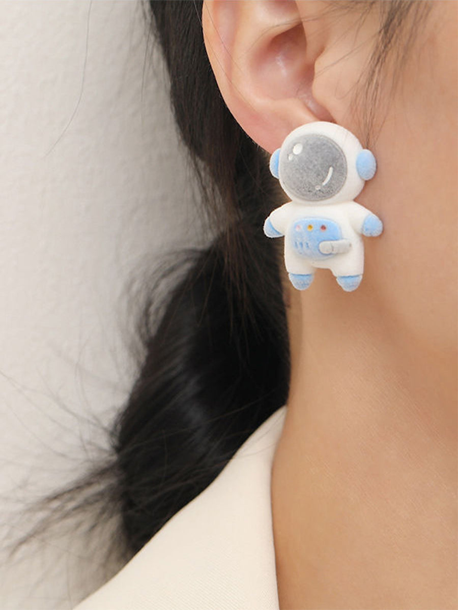 Astronaut Cartoon Plush Earrings｜Awaytr®