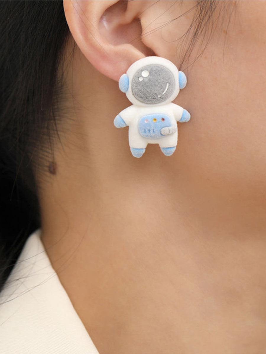 Astronaut Cartoon Plush Earrings｜Awaytr®