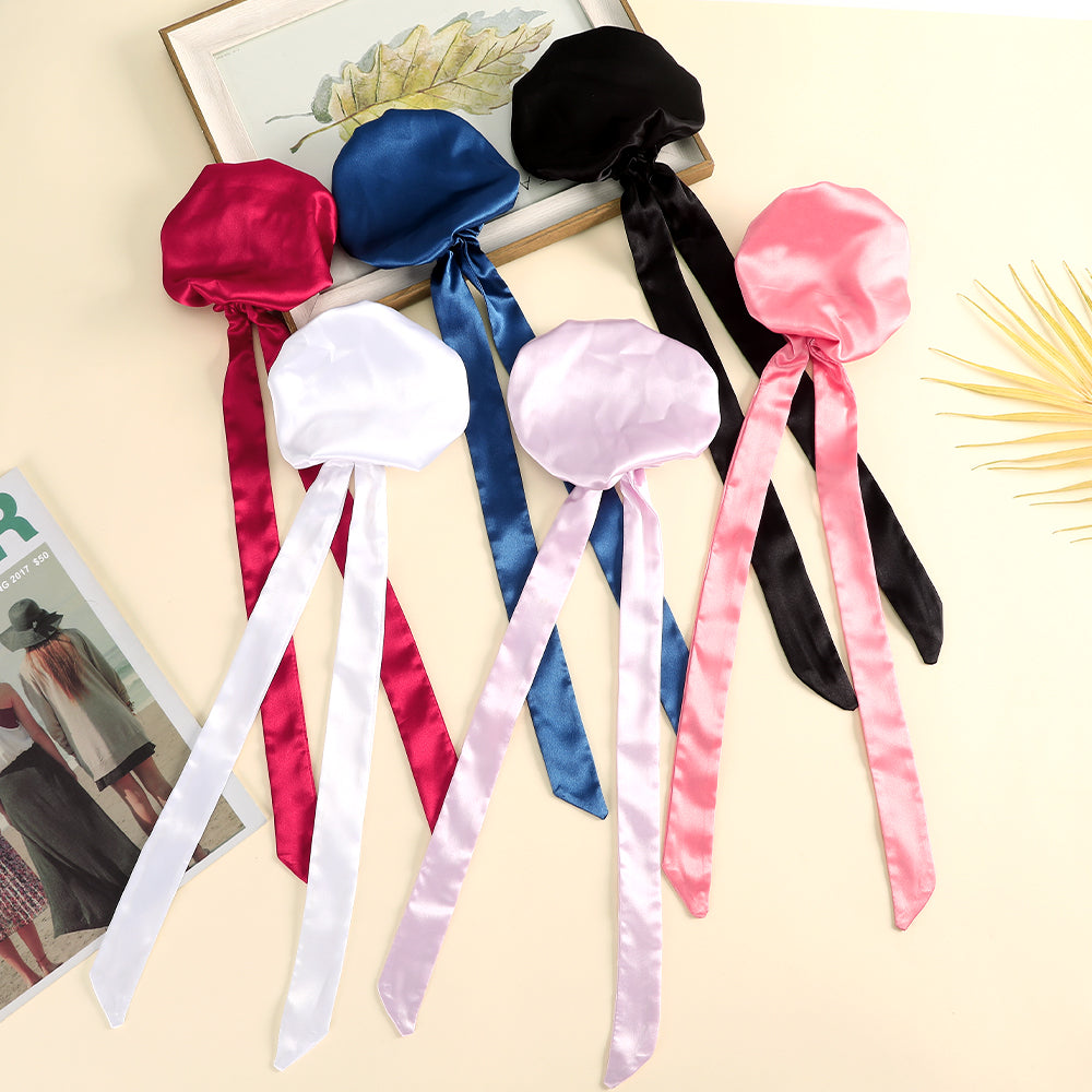 Solid Color Scrunchies Ponytail Spherical Bun Ribbon｜Awaytr®