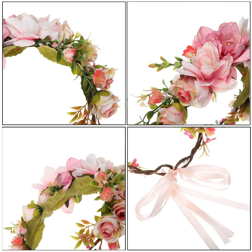 Bohemian Adjustable Leaf Flower Hair Wreath｜Awaytr®